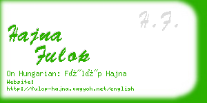 hajna fulop business card